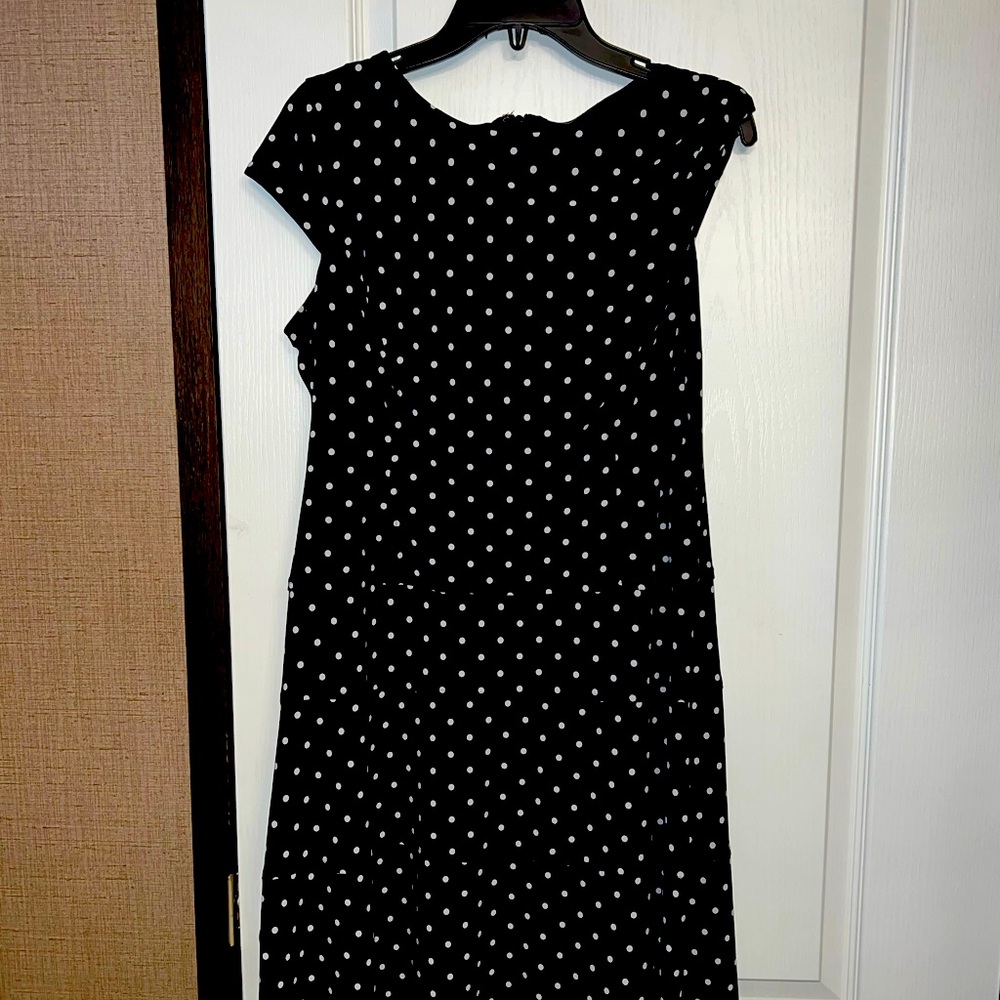 Black and white dress to the knee length